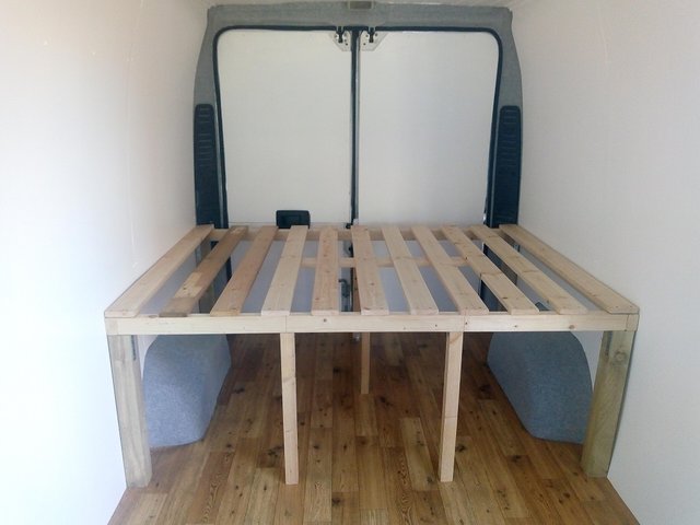 Van conversion bed store frame